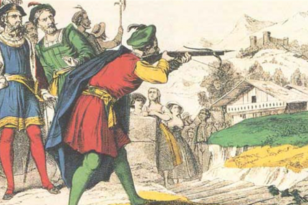 Guillaume Tell Shooting The Apple Off His Sons Head