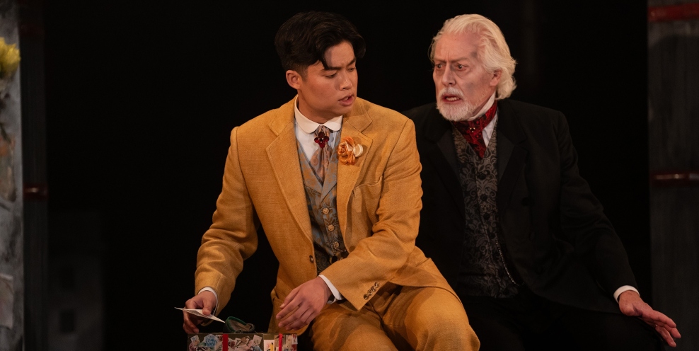 Duke Kim Faust and Nick Dunning Old Faust in IN Os Faust photo Pat Redmond