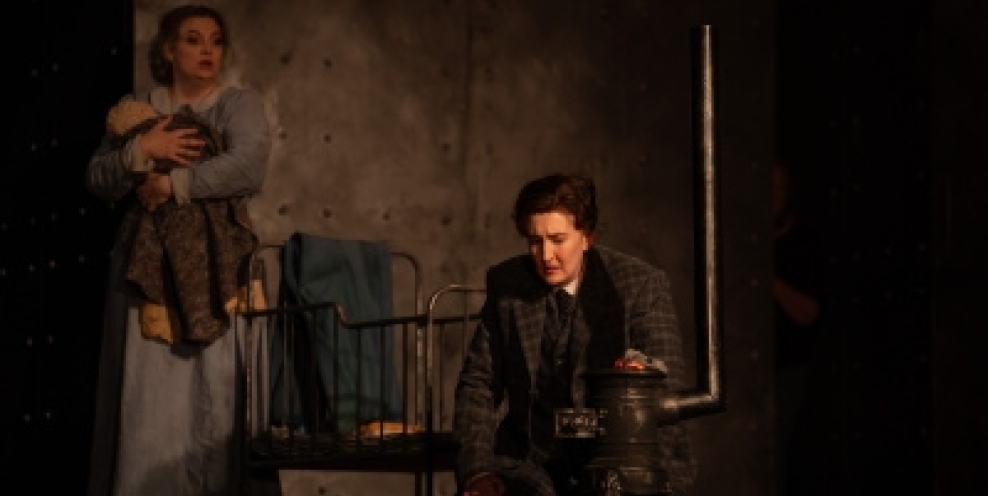 Jennifer Davis Marguerite and Gemma Ní Bhriain Siébel in IN Os Faust photo Pat Redmond