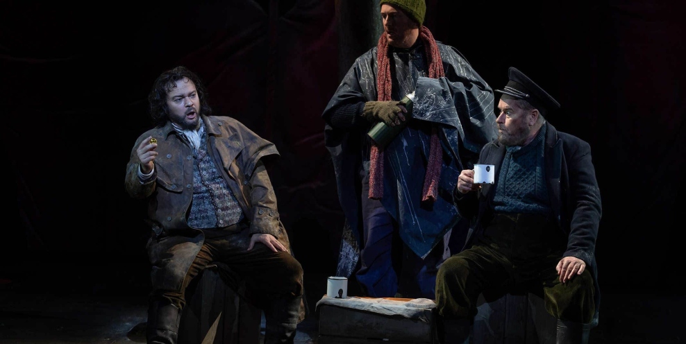 Jordan Shanahan The Dutchman Gavan Ring Dalands Steersman James Creswell Daland in Irish National Operas The Flying Dutchman Photo Patrick Redmond