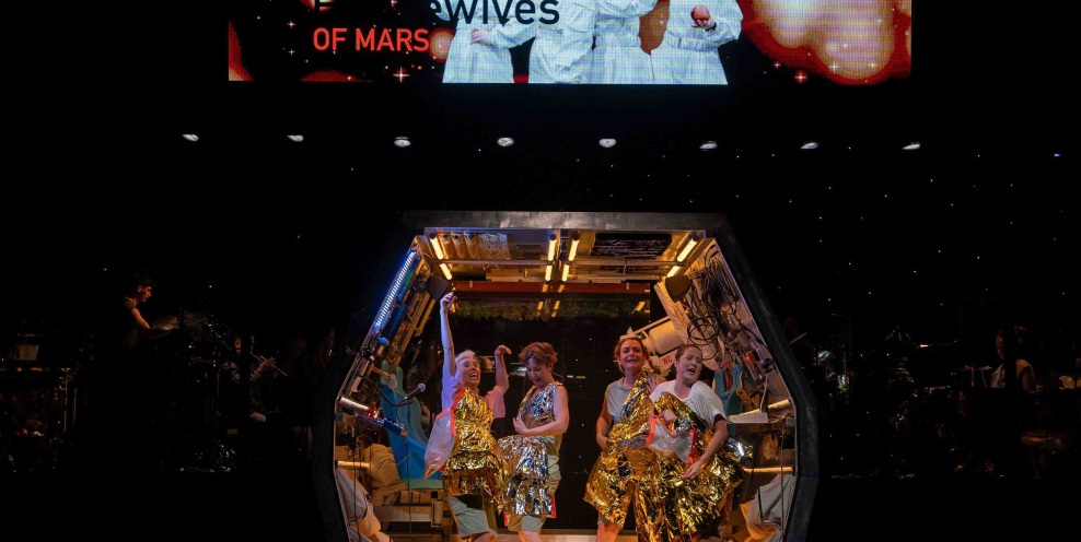 Nina Guo Sally Sarah Richmond Judith Doreen Curran Svetlana and Jade Phoenix Valentina in the INO Production of MARS Photo Pat Redmond 1269