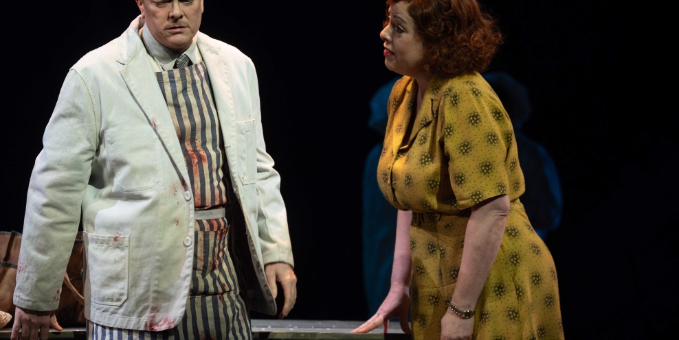 Toby Spence Eric Giselle Allen Senta in Irish National Operas The Flying Dutchman Photo Patrick Redmond
