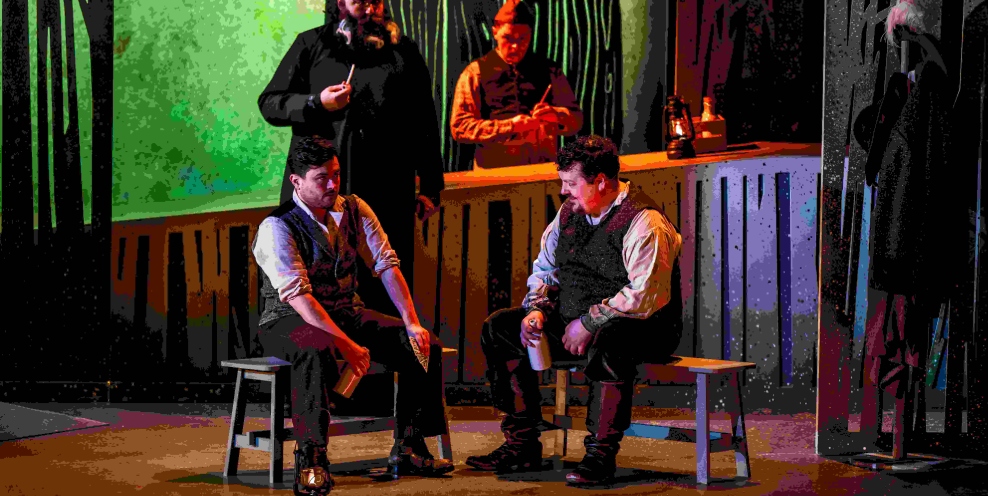 William Pearson Schoolmaster James Platt Priest Oisín Ó Dalaigh Pasek Benjamin Russell Forester in IN Os The Cunning Little Vixen Photo Ruth Medjber